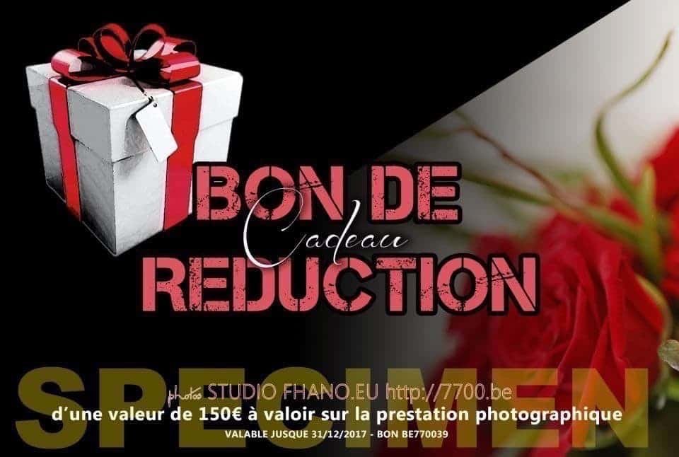 Bon cadeau de réduction d'une valeur de 150€ au studio 7700BE (Fhano.eu) - http://7700.be