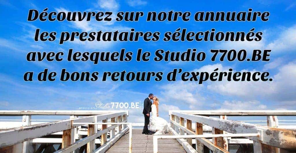 Retrouvez ici les prestataires avec lesquels le Studio 7700.BE vous conseille de travailler car nous avons eu de bons retours d'expérience avec ceux-ci.