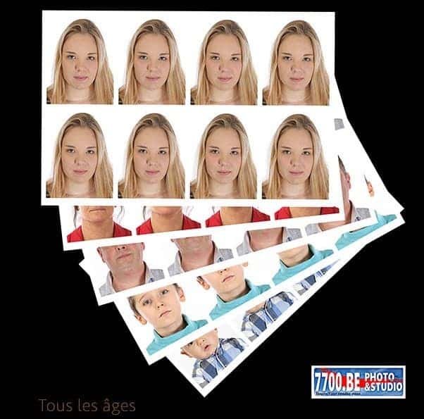Le Studio 7700.BE réalise vos photos pour carte d'identité, passeport, visa, permis de conduire, permis de séjour