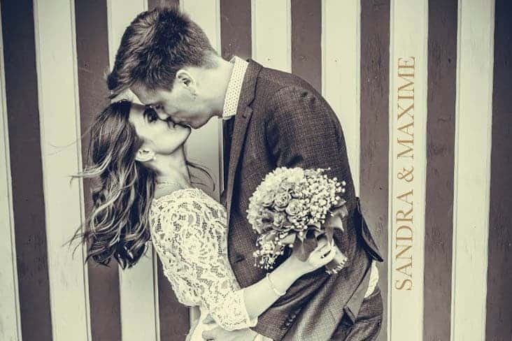 Photo de couple du Studio 7700BE lors du mariage de Sandra et Maxime le 12 juillet 2019