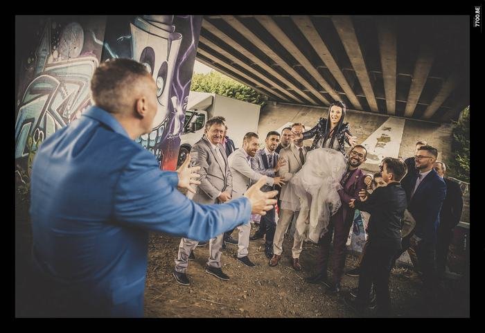 Photo de mariage réalisée par le Studio 7700.BE chez Fhano