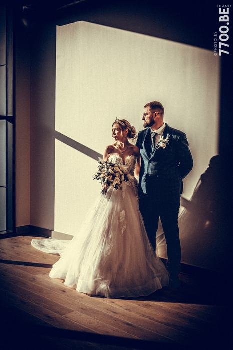Photo de mariage réalisée par le Studio 7700.BE chez Fhano