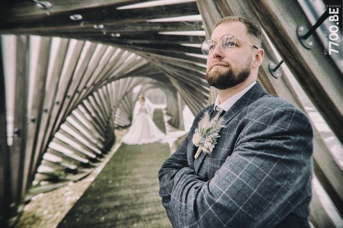 Photo de mariage réalisée par le Studio 7700.BE chez Fhano