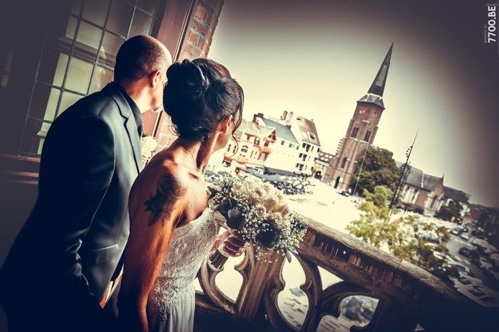 Photo de mariage réalisée par le Studio 7700.BE chez Fhano