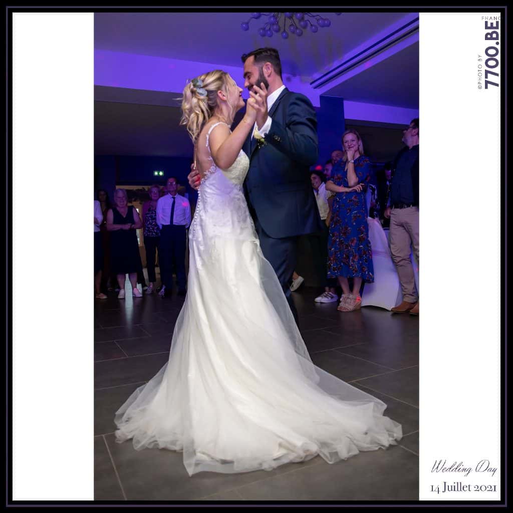 Première danse et ouverture du bal par les mariés - Quelques photos © faites par le studio 7700BE et votre photographe Fhano lors du mariage de GERALDINE ET SEBASTIEN