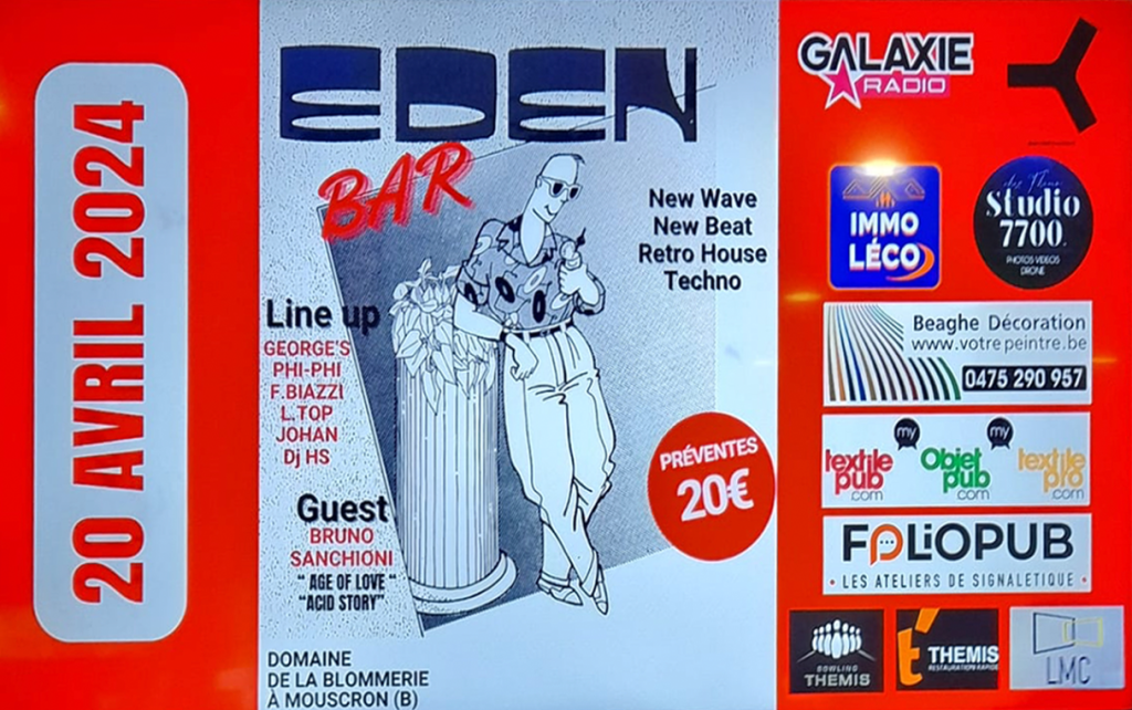 Soiree Eden Bar 2024 avec le Studio 7700.BE Chez Fhano